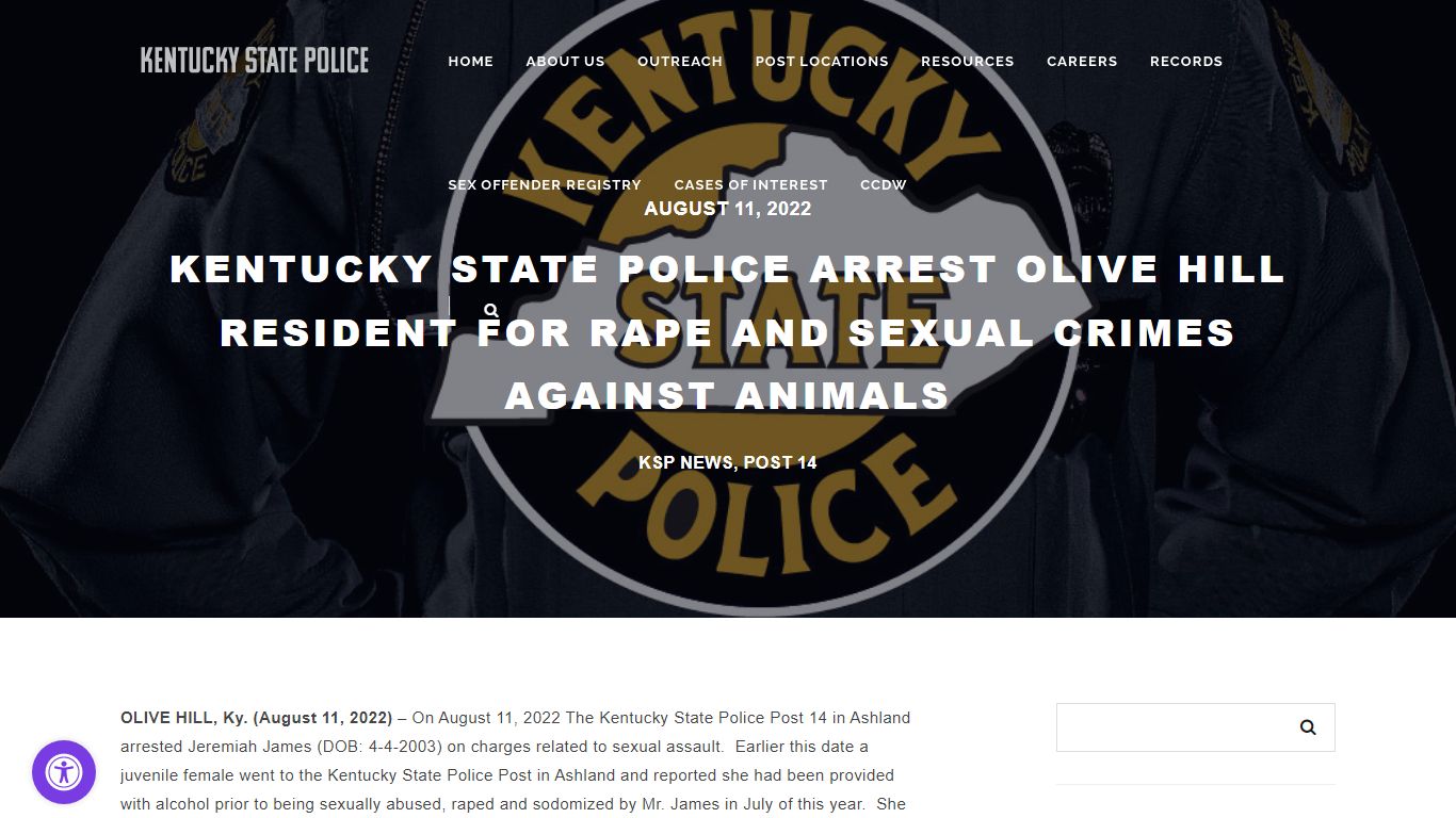 Kentucky State Police Arrest Olive Hill Resident For Rape And Sexual ...